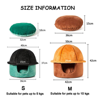 Nouveau panier pour chat Moonking en forme de chapeau, détachable, doux et chaud pour l'hiver, idéal pour le sommeil profond, petite maison pour chat