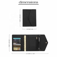 Agenda minimaliste A6 Hongbo, best-seller, en cuir de galet de 22 couleurs, avec 6 anneaux dorés, classeur de budget avec feuille volante disponible