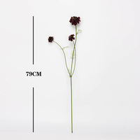 LO-629 Groothandel Rustieke Stijl Kunstmatige Scabiosa-bollen Kunstbloemen voor Thuis Bruiloft Tafel Bloemstuk Decoratie