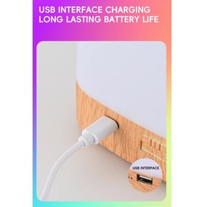 Veilleuse d'ambiance LED minimaliste moderne pour chambres à coucher, petite taille, carrée, à commande tactile, personnalisable en usine, en plastique, à piles - Product Image 6