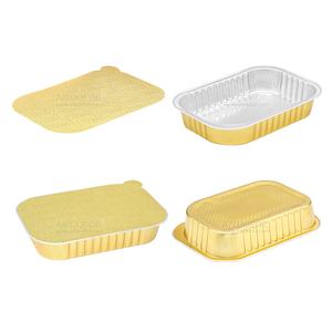 บรรจุภัณฑ์กล่องอะลูมิเนียมแบบใช้แล้วทิ้งสำหรับอาหารเย็น ประเภทพานพาเอญ่า พร้อมฝาปิดโลหะสำหรับผักและเค้ก - Product Image 5