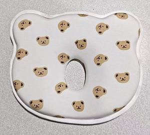 Oreiller pour bébé en mousse à mémoire de forme respirante à bas prix, oreiller pour la tête de bébé, pour nouveau-né, avec un design mignon d'ours, <span class=keywords><strong>coussin</strong></span> de <span class=keywords><strong>soutien</strong></span> de la tête - Product Image 1