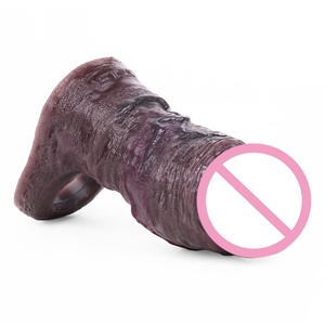 Wholesale Cock Ring Hollow Penis Sleeve Lock Ring Silicone Leather Men Wear Long Thick Cock Ring - Product Image 1