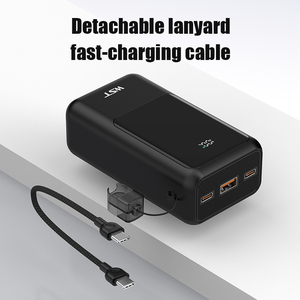 2025 WST 20000mAh staccabile cavo incorporato <span class=keywords><strong>Power</strong></span> Bank 22.5W Fast Charge Display a LED per Laptop cellulare <span class=keywords><strong>Power</strong></span> Bank per esterno - Product Image 2