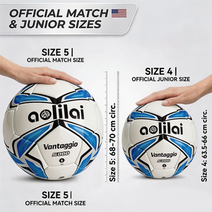 10 milioni di persone scelgono palloni da <span class=keywords><strong>calcio</strong></span> economici in pelle PU/TPU lucida, taglia 4 e 5, con logo personalizzato stampato. - Product Image 3