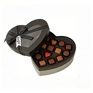 Factory Wholesale <b>Heart</b>-<b>shaped</b> Gift <b>Box</b> Set Multi-size Transparent Window <b>Heart</b>-<b>shaped</b> Paper <b>Box</b> Bow Gift <b>Box</b> - Product Image 2