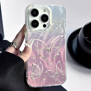 Fundas de TPU de Lujo con Diseño de Mariposas y Estampado de Purpurina para Teléfonos Móviles <span class=keywords><strong>iPhone</strong></span> 17 16 15 14 13 <span class=keywords><strong>12</strong></span> 11 8 7 XR XS Pro Max - Product Image 2