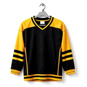 Camiseta de Hockey sobre Hielo Negra y Amarilla para Hombre, Pastrnak 88, Estampada, de Poliéster, Manga Larga, Uniforme para Fanáticos - Product Image 2