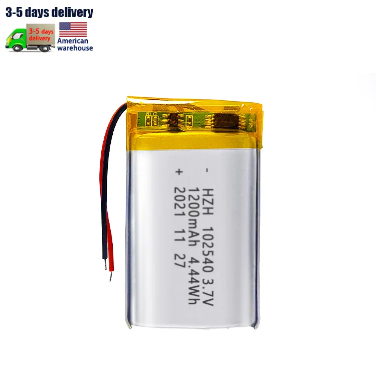 Batteria ai polimeri di litio KC 3.7v 1100mAh 1200mAh per strumento di massaggio Li-Po ricarica batteria agli ioni di litio 102540