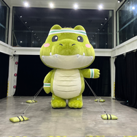 Modèle de crocodile gonflable géant en peluche haut de gamme, personnalisé, pour la publicité, mascotte animale gonflable