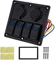 Soket pengisi daya USB ganda 4.2A, Voltmeter LED Digital Voltmeter Panel saklar on Off LED untuk mobil kapal laut
