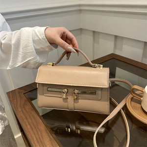 Cross-border High-end PU <b>Small</b> Handbag Frosted Bucket <b>Bag</b> Lady 2025 Winter New Drawstring Single-<b>shoulder</b> Crossbody Letter - Product Image 5