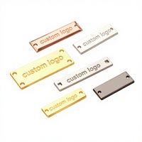 Étiquettes métalliques écologiques personnalisées avec logo en relief 3D pour vêtements, sacs et articles vestimentaires - Bords découpés au laser, formes rectangulaires/carrées