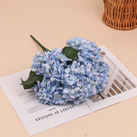 Arreglo Floral de Hortensias Artificiales de Seda con Cinco Cabezas para Decoración de Bodas, Salones y Mesas, para Decoración del Hogar