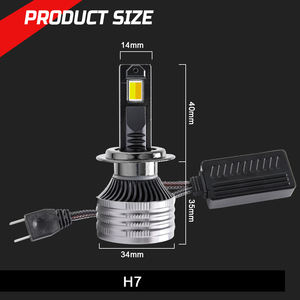 หลอดไฟหน้ารถยนต์ LED กำลังสูง ความสว่างสูง 130W 24000LM 12V 24V สามสี 3000K 4300K 6500K รุ่น H4 H7 H11 พร้อมตัวถอดรหัส Canbus - Product Image 6