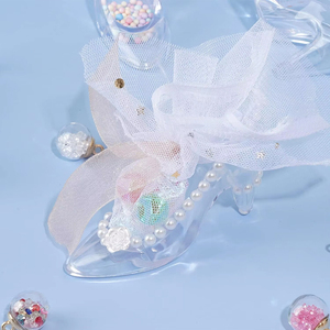 Chaussons de Princesse Cendrillon en Plastique de 3,5 Pouces à Talons Mini Verre, Décorations en Plastique pour Fêtes, Mariages et Cadeaux d'Anniversaire - Vente Chaude - Product Image 3