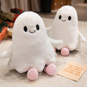 ตุ๊กตาผียัดไส้สัตว์ตุ๊กตาของขวัญวันฮาโลวีนของเล่นตุ๊กตาผีสีขาวนุ่มสำหรับตกแต่งบ้าน - Product Image 2