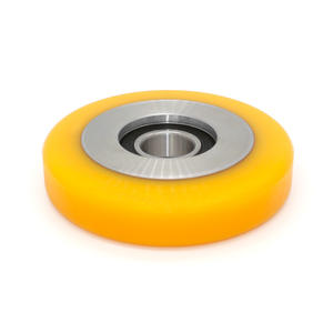 Polea Guía de Alta Carga de 300 kg con Rodamiento 6205, Polea de Correa Recubierta de Goma, Rodillo de Correa Plana, Rodillo Guía para Grúa, Material de Nailon Plástico - Product Image 1