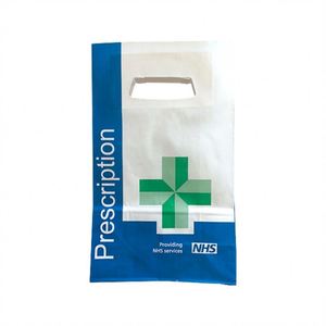 KM kundendefinierte gedrehte umweltfreundliche recycelte apotheke-papiertüte mit verschreibungspille medizin mit ihrem eigenen logo - Product Image 2
