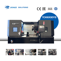 Tour CNC à double broche DONGS TCK600DYSTwin avec outillage motorisé et sous-broche de traitement