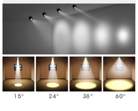 Gradation COB 15w module led mr16 anti éblouissement IP20 IP65 étanche dimmable SUNLIKE led mr16 module