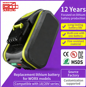 Batteria a stato solido di ricambio <span class=keywords><strong>WORX</strong></span> 21V 3000mAh 18650-5S2P ampiamente compatibile per chiave a impulsi e smerigliatrice angolare senza fili, potenza stabile - Product Image 4
