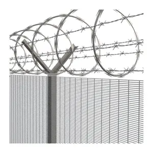 Galvanized welded razor wire fence barbed wire mesh Anping Factory Razor Barbed Anti-theft Wire Mesh (factory)