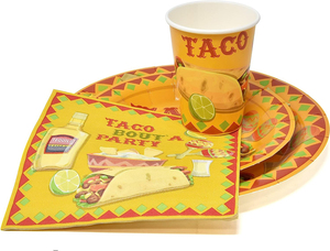 Tacos Tuesday let's Taco Party Supplies Set di stoviglie Tacos messicani day Fiesta Birthday stoviglie - Product Image 4