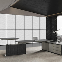 Bureau de direction motorisé à hauteur réglable, bureau à double plateau, mobilier de bureau pour patron, directeur, PDG