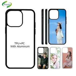 Prosub Wholesale 2D TPU PC Custom Print Sublimation Blanks Phone Case For Iphone 12 13 14 15 Pro Max Mobile Phone Covers