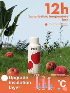Gourde isotherme KEPO pour femme, en acier inoxydable 316, portable, anti-fuite, maintien au froid 12 heures, pour sports de plein air et école - Product Image 2