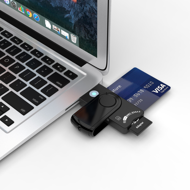 OEM/ODM Memory SD EMV Multifunction ISO 7816 Credit Smart Card Reader Writer for ID/SD/MMC/CAC/IC Card