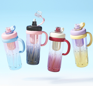 950ml haute couleur écologique <span class=keywords><strong>PC</strong></span> matériel verres nouveau Design grande capacité tasse à boire directe pour l'été résistant à la chaleur pour - Product Image 1