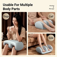 Masseur de mollets à prix d'usine, enveloppant, avec compresse chaude, pétrissage, télécommande sans fil, électrique, en PU, pour jambes