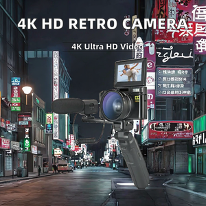 กล้องดิจิตอลเรโทรราคาประหยัด 4K HD พร้อมหน้าจอพลิกได้ WiFi ขาตั้งกล้อง รีโมทคอนโทรล แฟลช สำหรับวีล็อกกิ้ง /CCD - Product Image 4