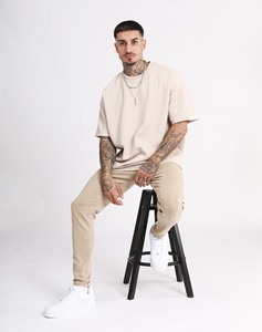 T-shirt en coton 100% imprimé blanc surdimensionné pour homme, mode automne, design Empire - Product Image 1