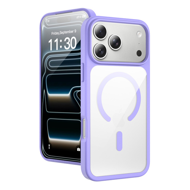 Wholesale Anti-Yellow Clear Magnetic TPU+PC Shockproof Soft Bumper Case for iPhone 18 17 16 15 Pro Max Phone Protective Cover