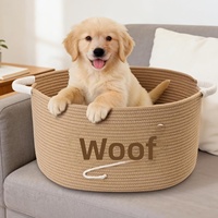 Panier de rangement pour jouets et vêtements pour animaux de compagnie en tissu, forme ovale moderne et minimaliste, pour l'organisation des affaires du bureau et comme bac à cosmétiques