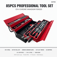 85 pièces OEM Outils pour véhicules, Boîte à outils de réparation automobile, Outils à main, Clé à cliquet, Jeu de douilles en acier