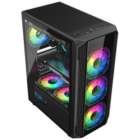Hongyi C7 meilleur prix mi tours Micro ATX MATX ITX gamer ordinateur pc cas cas de jeu de bureau châssis avec ventilateur rgb blanc noir