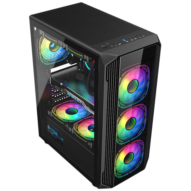 Hongyi C7 Best Price Mid Towers Micro ATX MATX ITX Gamer Computer Pc case Desktop Gaming Cases Chassis With Rgb Fan White Black