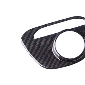 Accessoires intérieurs de voiture en fibre de carbone véritable de haute qualité pour Ferrari 458 2011-2016, décoration du bouton de commande VDA de la console centrale - Product Image 5