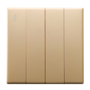 <span class=keywords><strong>Interrupteur</strong></span> mural électrique domestique de haute qualité, personnalisé, 86 mm * 86 mm, durable, 4 gangues, 1 voie, <span class=keywords><strong>pas</strong></span> <span class=keywords><strong>cher</strong></span> - Product Image 1
