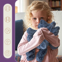 Expédition rapide, peluche en coton velours de 2 lb, éléphant gris chauffable et refroidissable, jouet en peluche lesté pour enfants