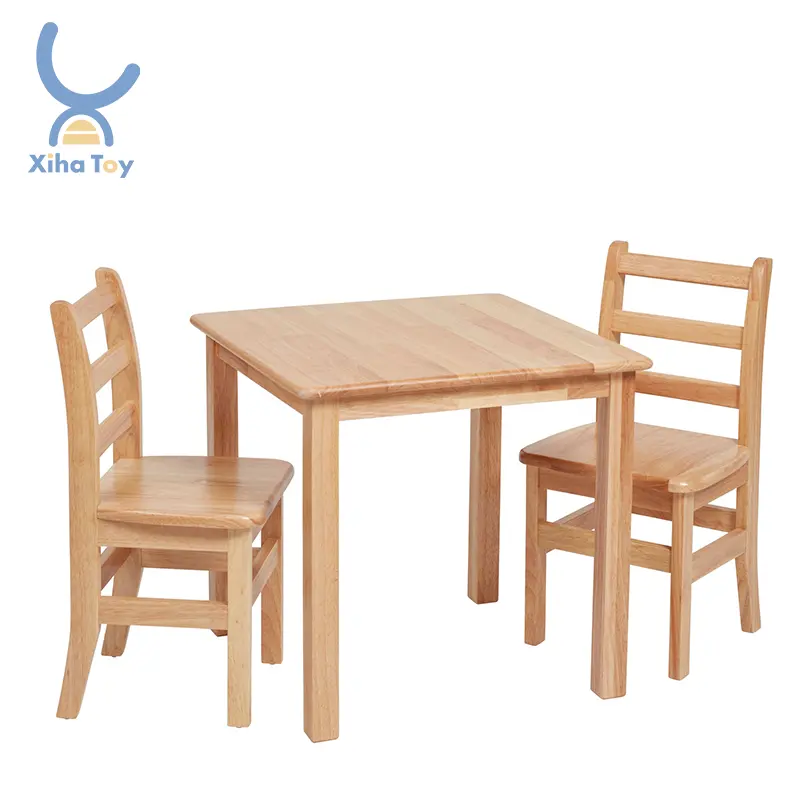 Kids Table And Chair Set 4 in 1 Wood Activity Table Bench Desk For Children Reading Playroom Toddler Table & Chair Set
