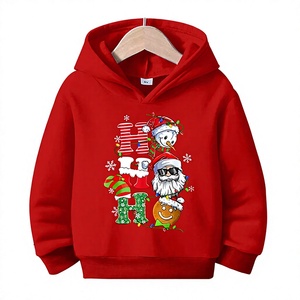 Sudadera con Capucha Roja Navideña, 400g, Mezcla de Poliéster y Algodón, Tejido de Felpa, con Estampado DTF Personalizado - Product Image 4
