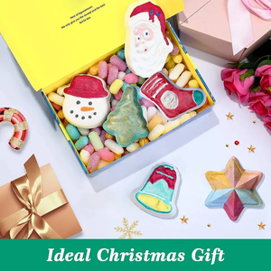 Custom Handmade Organic Colorful Fizzy Bath Bomb Christmas Decorations Bathbombs <b>Gift</b> <b>Set</b> for Kids - Product Image 6