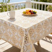 Nappes de table jetables de luxe en PVC doré personnalisées, écologiques, imperméables pour événements, conférences, mariages et fêtes