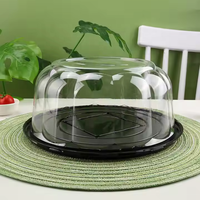 Boîtes à gâteaux transparentes personnalisées, contenants en plastique transparent pour aliments, emballage pour gâteaux en PET, boîte à gâteaux jetable avec couvercles transparents