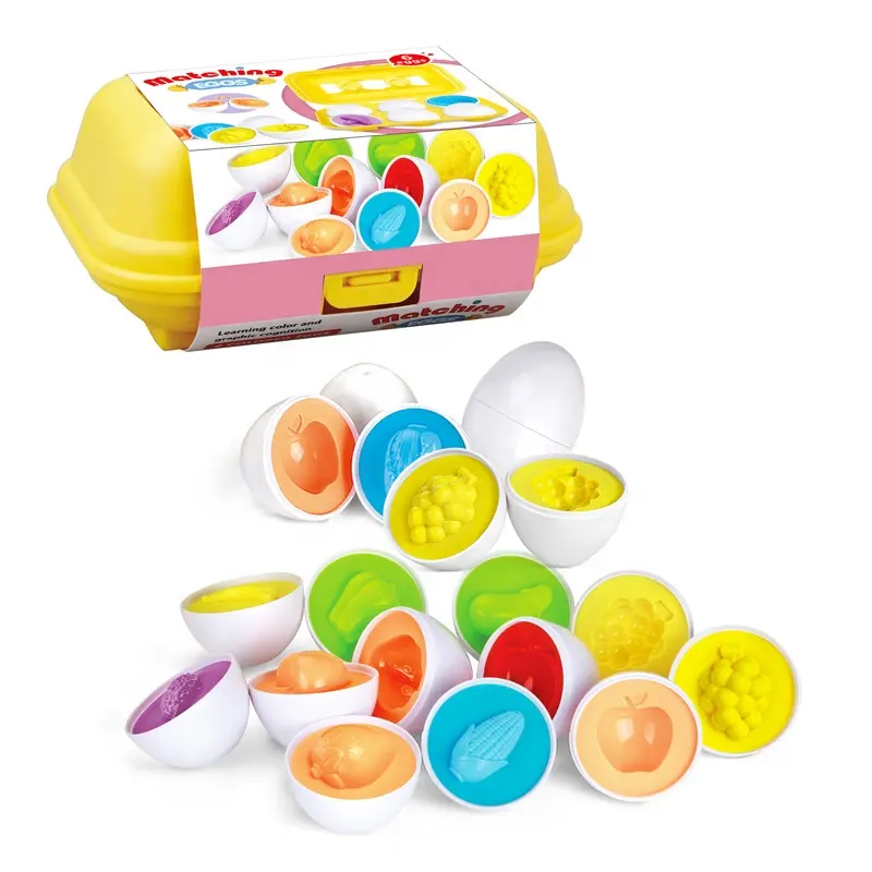 Rau và trái cây phù hợp với trứng nhận thức Đồ chơi giáo dục sớm bé phù hợp với trứng đồ chơi